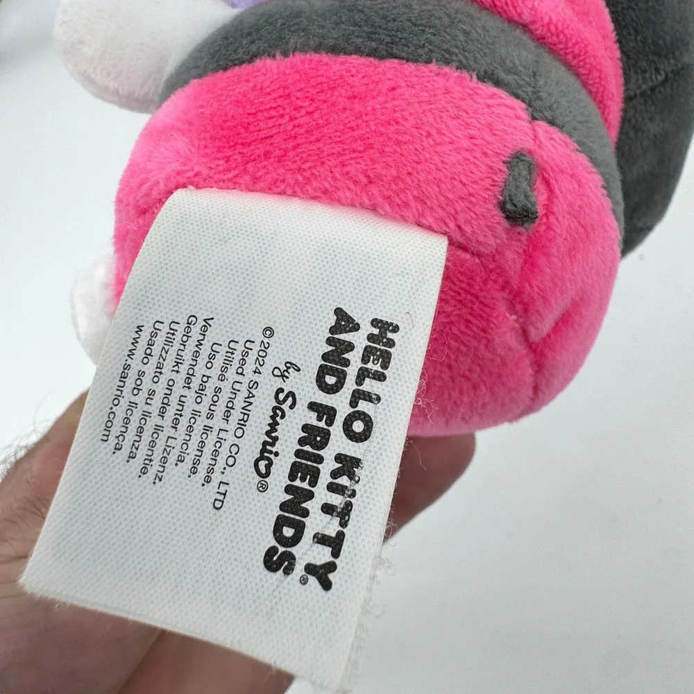 Sanrio Kuromi Plush Toy Hello Kitty and Friends‎ 8in Grey Pink Skull Streetwear
